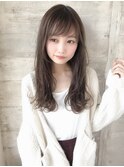 ロングヘアでひし形 好印象◎小顔ゆるふわ無造作カール/era加藤