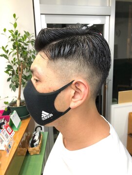 プラッキー(PLUCKY) メンズ フェード風 刈り上げ 七三