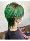 #オススメ#人気#ランキング#緑カラー#ウルフ#下村スタイル