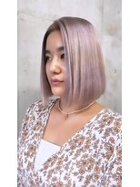 ソルトウォーター(SALT WATER) 切りっぱなしボブ×ホワイトベージュ