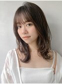 ベビーバングボブルフナチュラルカールビターショコラベージュ