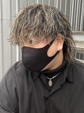 リコ ヘアアンドリラクゼーション 名駅店(LICO HAIR＆RELAXATION) 波巻きスパイラル、ハイライト　名古屋駅/名駅/メンズ