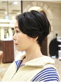 前髪なしショート/ハンサムショートヘア/銀座/アッシュ/パーマ