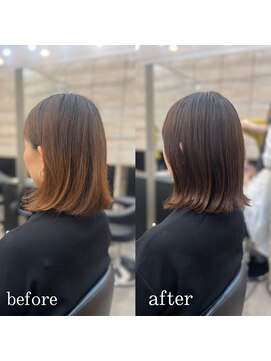 ドラン 梅田店(DRAN) 【DRAN梅田店】髪質改善×うる艶切りっぱなしボブ