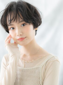 ヘアーリゾートパル(HAIR RESORT PAL) 大人かわいい黒髪くすみカラーくせ毛風マッシュパーマb天王台