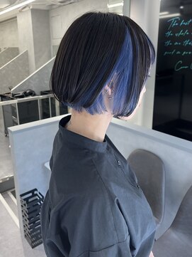 ファイブバイジエクト 堀江(FIVE by The Ect) ツートンカラー×インナーカラー×似合わせカット×ショート