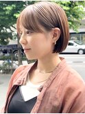 ショートヘアショートボブ縮毛矯正白髪ぼかし表参道青山30代