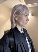 【pearl】エフェクトブリーチ_パールカラー_ホワイトカラー_ボブ
