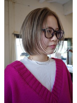 デンヘアデザイン(DEN hair design) ローライトとホワイトベージュ