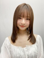 エトラ 渋谷店(etora) 小顔 前髪 レイヤーカット ホワイトグレージュ"