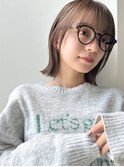 ボブ/結べるボブぱつっとボブ/ブリーチなし/ベージュ/渋谷
