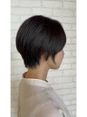 10代20代ショートマッシュ黒髪縮毛矯正