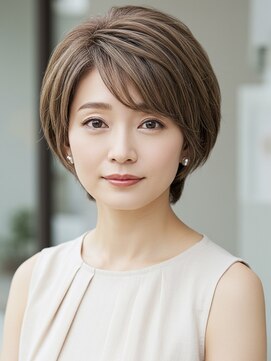 レヴィア(REVIA) 白髪ぼかしハイライトブリーチミルクティーベージュ