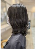 大人可愛いミディアム外ハネ×オータムグレージュ