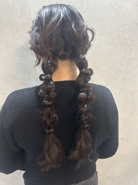 [大切な日のヘアアレンジ]ヘアセット　編みおろし・タイトヘア