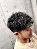 メンズカット+波巻きパーマ+トリートメント￥17000