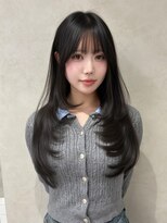 ロンド マーレ 天神大名店(Lond mare) ミディアムレイヤー/似合わせカット/ダークアッシュ/ベージュ