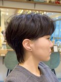 大人ガーリー/レイヤーショート/前髪白髪/20代30代40代50代/大宮