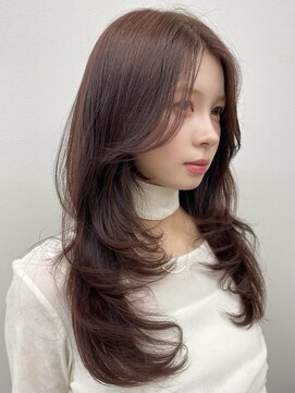 POCKET郡山安積店 ショートカットレイヤーカット髪質改善縮毛矯正【4月1日OPEN予定】 着物ヘア/ダークアッシュ/ミディアムレイヤーカット/郡山