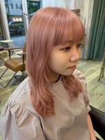 サンク ドリームプラザ店(CINQ)&nbsp;【CINQ】山崎 ブリーチ1回で叶える、柔らかピンクカラー