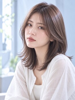 ウェーブ 和合店(wave)の写真/【カット+カラー+髪質改善TR】透明感とツヤのあるカラーを長くキープ♪蓄積ダメージを徹底ケア◎