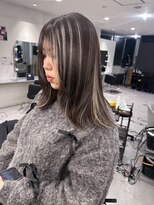 キング 京橋店(K!ng)&nbsp;レイヤーカットブリーチなしダブルカラーハッシュカット韓国