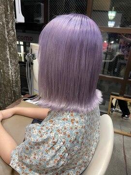 スタジオドーム(studio DOmE) 外ハネボブ/ロイヤルパープル/寒色系カラー/ハイトーンカラー