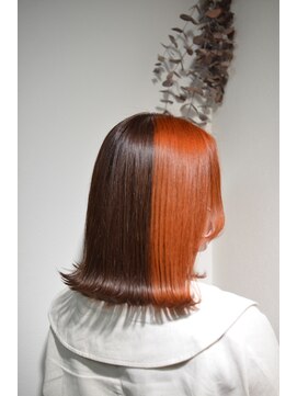 ポタム 東中野(potamu) ボブの個性的なデザインカラー