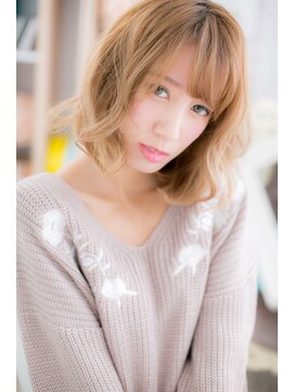 ヘアアンドビューティー ミック(Hair & Beauty miq) フレンチガーリー★外国人風ブロンドカラーくびれボブc1