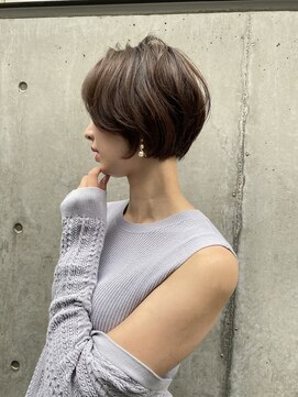 レーヴバイロンド 仙台(Reve by Lond) 大人かわいい丸みショート　美髪　ネビージュ