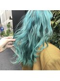 派手髪☆ターコイズ