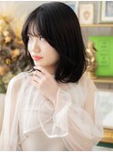 アッシュブラック大人かわいいエアストレートa戸頭20代30代40代