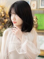 カバーヘア イヴ 戸頭店(COVER HAIR EVE)&nbsp;アッシュブラック大人かわいいエアストレートa戸頭20代30代40代