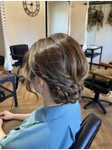 お呼ばれヘアセット_編み込み_結婚式