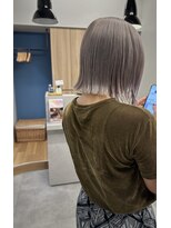 リノショアーズ 元町店(RINOSHORES)&nbsp;大人可愛い綺麗切りっぱなし外はねボブ×高発色グレージュ