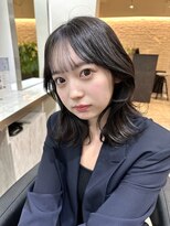 ヴィオットバイサロン(Viot by Salon)&nbsp;前髪あり韓国美髪エアリーロングピンクブラウン切りっぱなしボブ