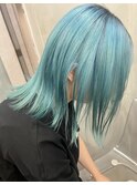 ケアブリーチ×ハイトーン×ターコイズブルー(渋谷)