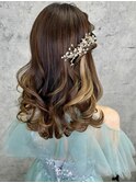 大人かわいいネジリのハーフアップ