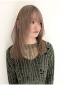 ハイライトバレイヤージュダブルカラー20代30代40代グレージュ