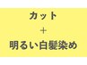 【シンプルコース】ダメージレスで明るい白髪染めしながらカット