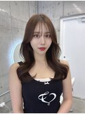 韓国風くびれレイヤーカット♪ シースルーバング 明るめブラウン