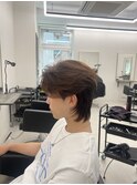 ダウンパーマ　ニュアンスパーマ　センターパート