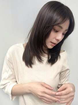 ベル 銀座5丁目店(Belle) ミディアムレイヤー×艶ブラウン