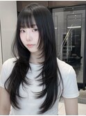 ハッシュカット/韓国レイヤー/ザクザクレイヤー/ロングレイヤー