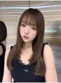 ワンホンレイヤー×ダークブルー[デジタルパーマ/ボブ/韓国]