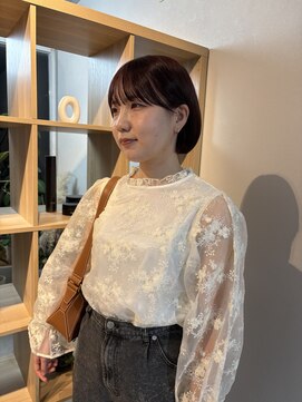 ファブ(fav) ぷつっと丸みボブ × red color