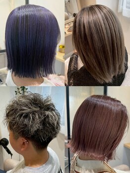 シェルバイコソラ(SHELL by kosora)の写真/【牧落駅徒歩1分】暗色～定番の上品カラーまで。ブリーチなどデザインカラーで透明感と艶感を絶妙に表現！