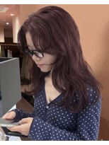 サボ 栄店(sabo)&nbsp;ラベンダーブラウンレイヤー似合わせカットウルフ