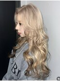 ホワイトミルクティー×裾カラー