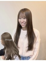 アリュメ 三重鈴鹿店(allum)&nbsp;ブリーチ1回 オリーブベージュ 透明感カラー赤み消しカラー 鈴鹿